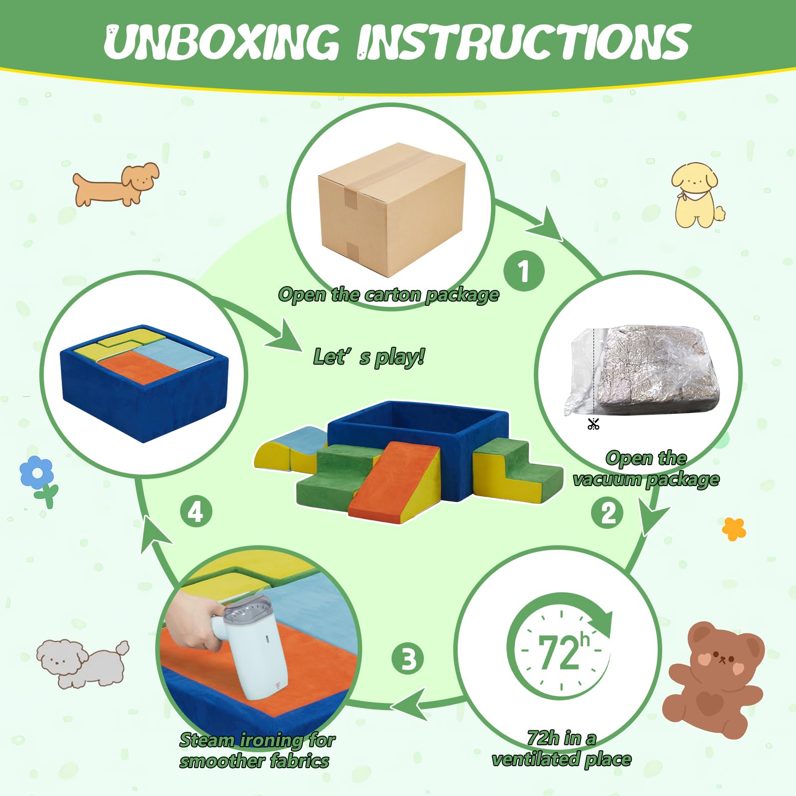 MOOZHEALTH foam-blocks fabric cover for easy cleaning between sessions