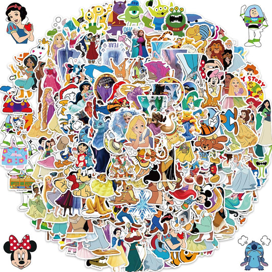 MOQIAN Disney princess stickers for laptops and water bottles; waterproof vinyl finish.