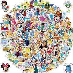 MOQIAN Disney princess stickers for laptops and water bottles; waterproof vinyl finish.