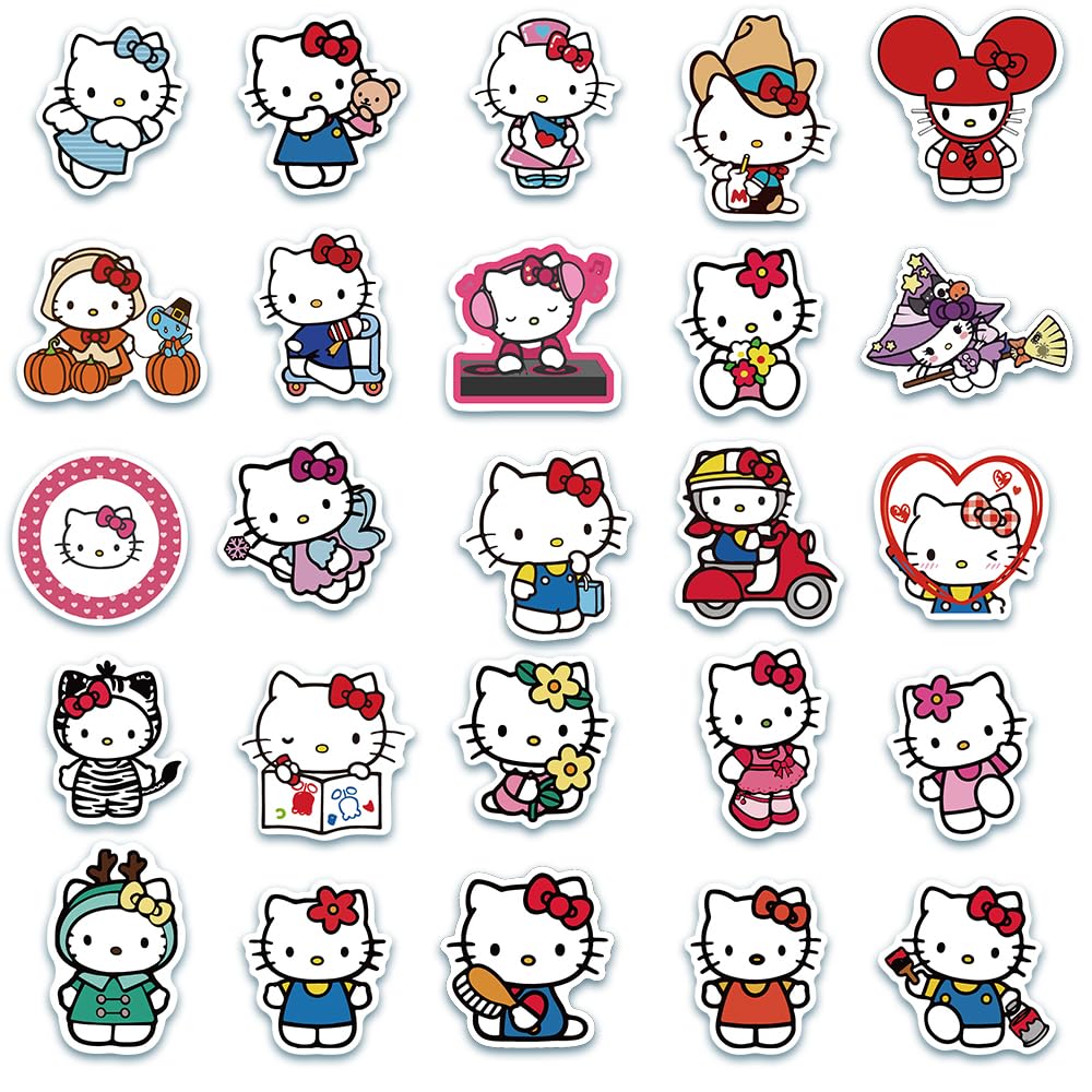 MOQIAN Hellokitty stickers on guitar case showcase fun artistry during jams