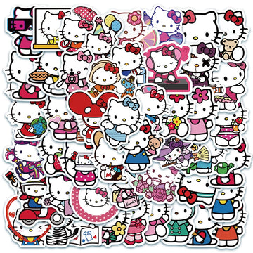 MOQIAN Hellokitty stickers on notebook add cute personalization for teens
