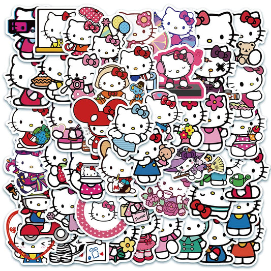 MOQIAN Hellokitty stickers on notebook add cute personalization for teens