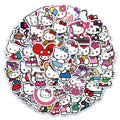 MOQIAN Hellokitty stickers pack on a colorful sheet for vibrant school gear
