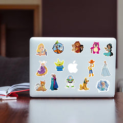 MOQIAN laptop stickers with waterproof vinyl for durable surfaces.