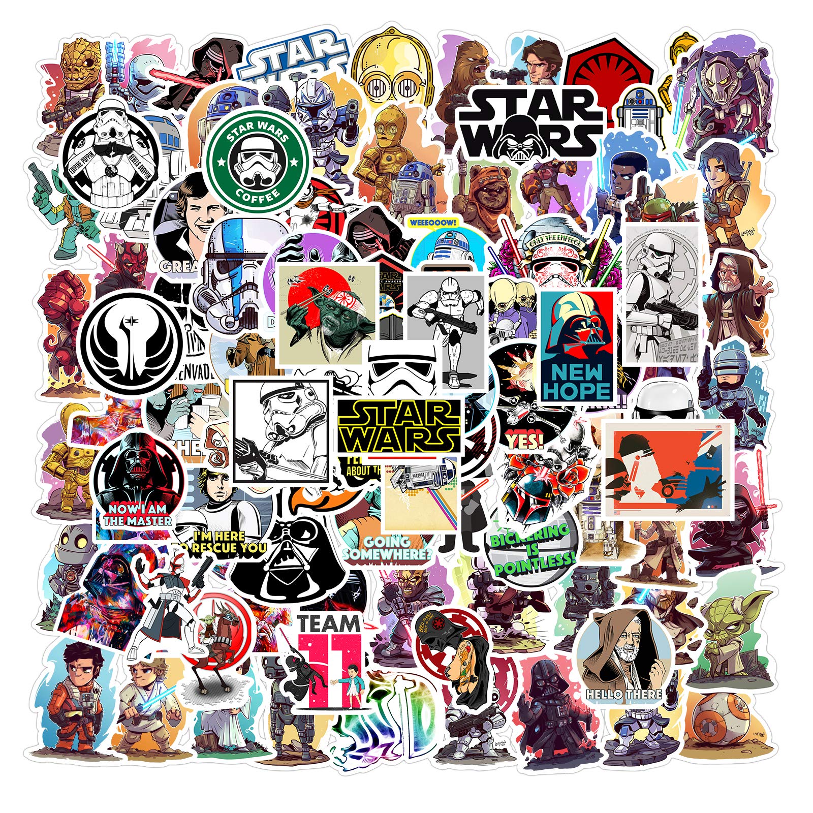 MOQIAN Star Wars stickers on a bicycle frame brighten rides with waterproof vinyl
