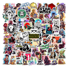 MOQIAN Star Wars stickers on a bicycle frame brighten rides with waterproof vinyl
