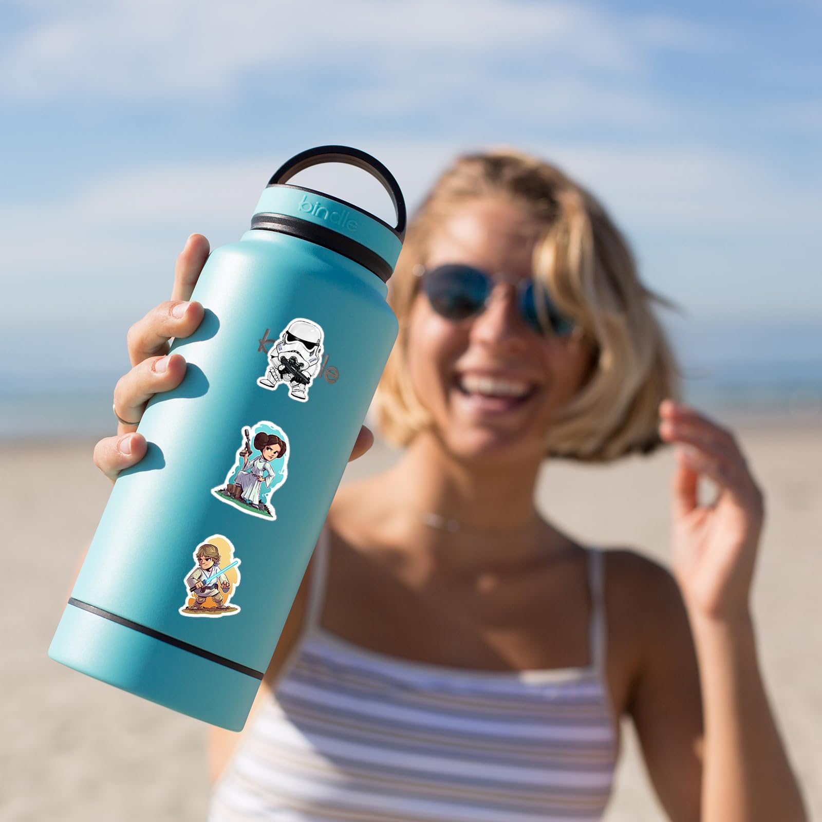 MOQIAN Star Wars stickers on a skateboard showcase bold graphics that resist sun fading