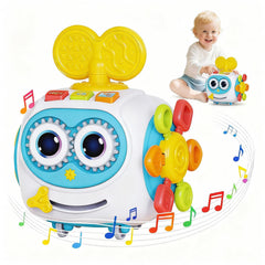 MoraBaby Robot Busy Cube gears for fine motor play and exploration