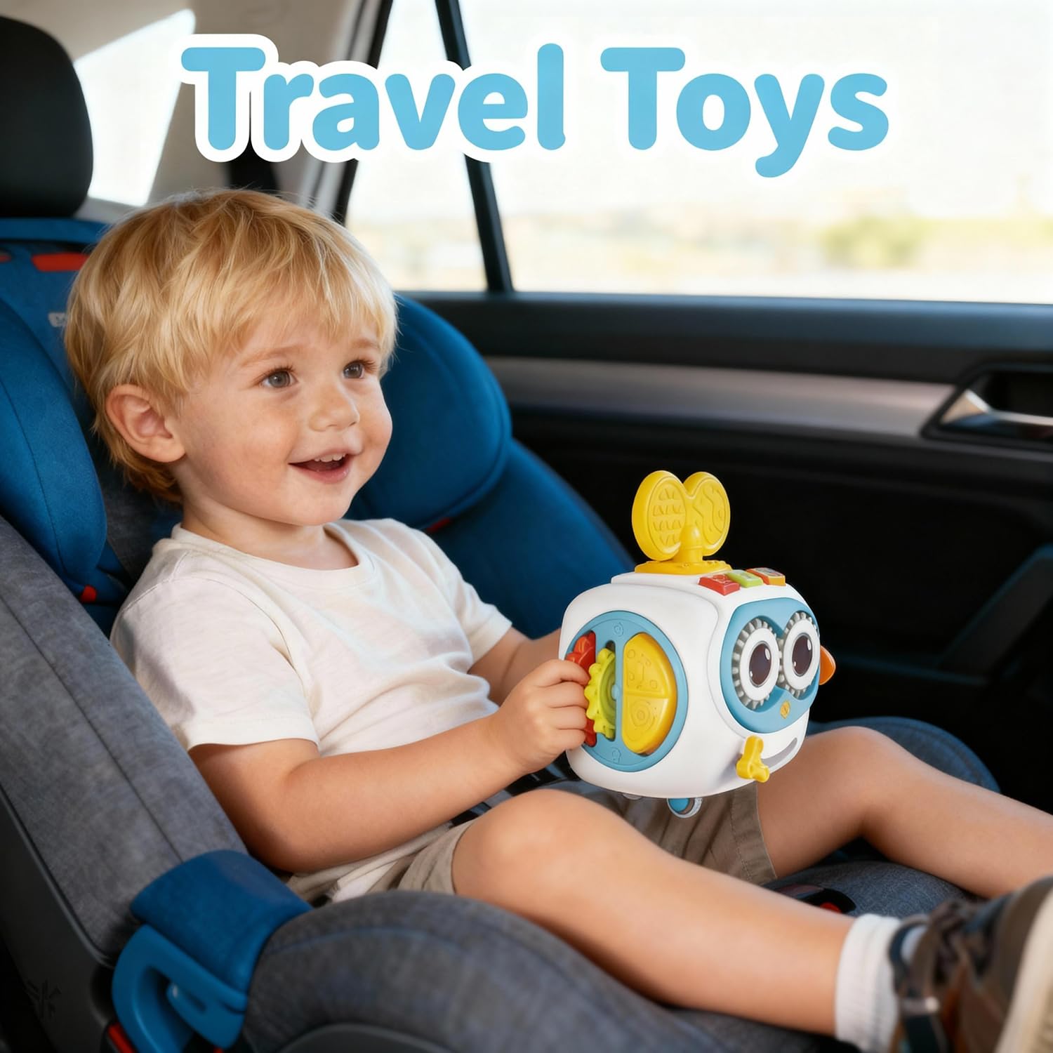 MoraBaby Robot Busy Cube BPA-free and rounded edges for safe play