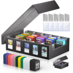 MORCCO 5-row trading card storage box holds 3900+ cards for large collections.