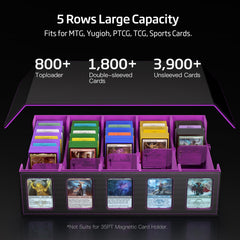 MORCCO waterproof PU leather protects sleeved or raw cards safely.