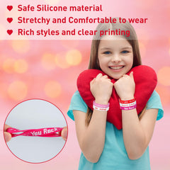 Morcheiong silicone bracelet collection, 2.6 inch diameter fits most wrists