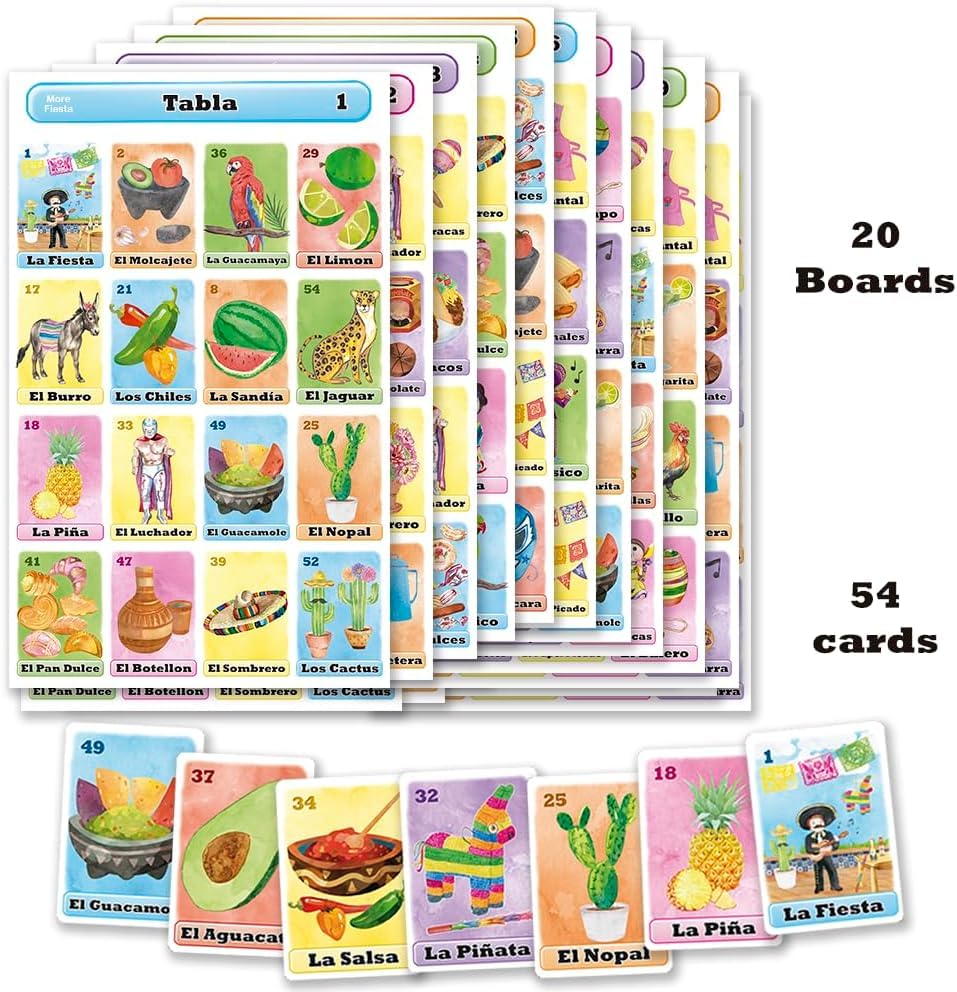 More Fiesta Lotería fiesta-themed design enhances home game nights