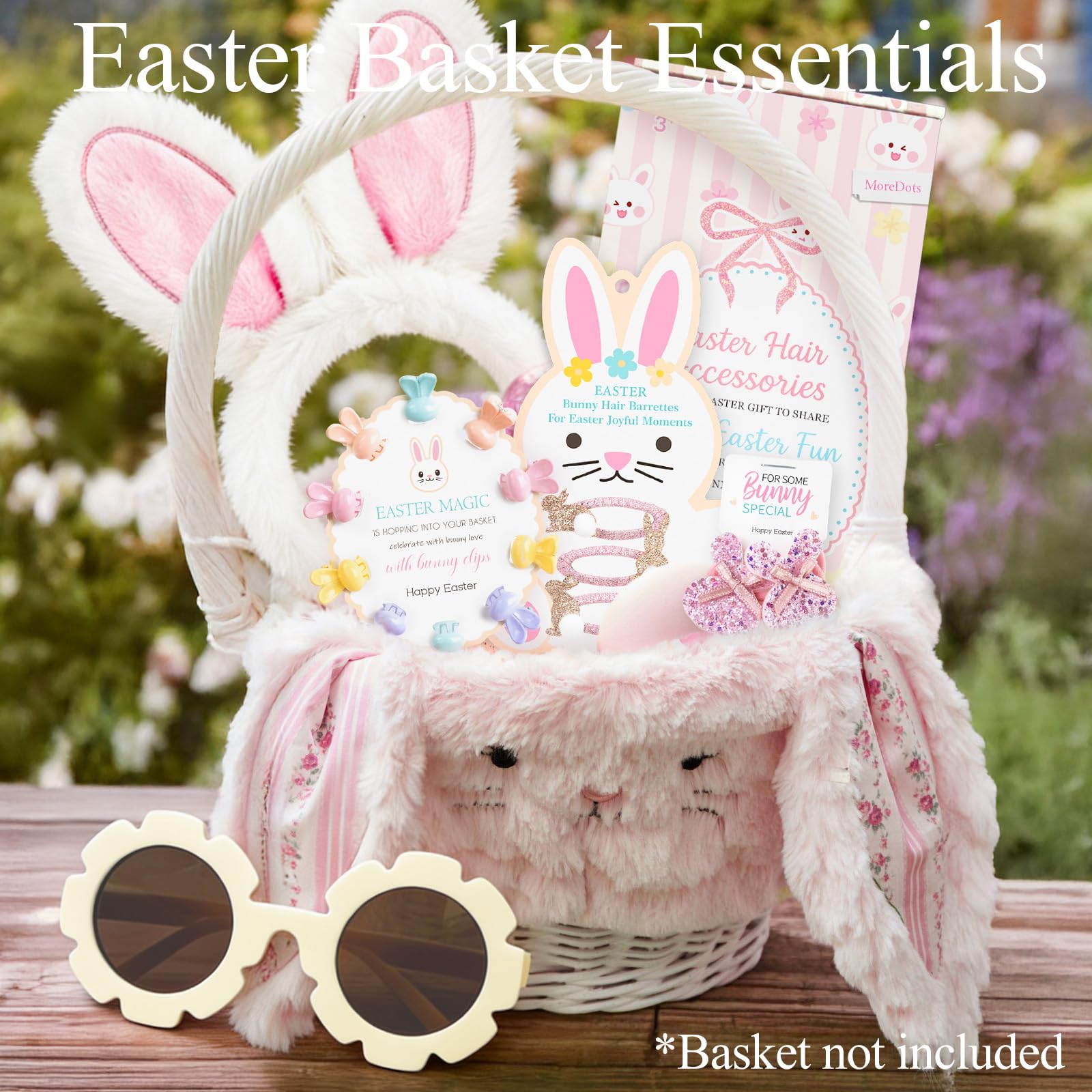 MOREDOTS Easter hair ties with gentle hold for toddlers
