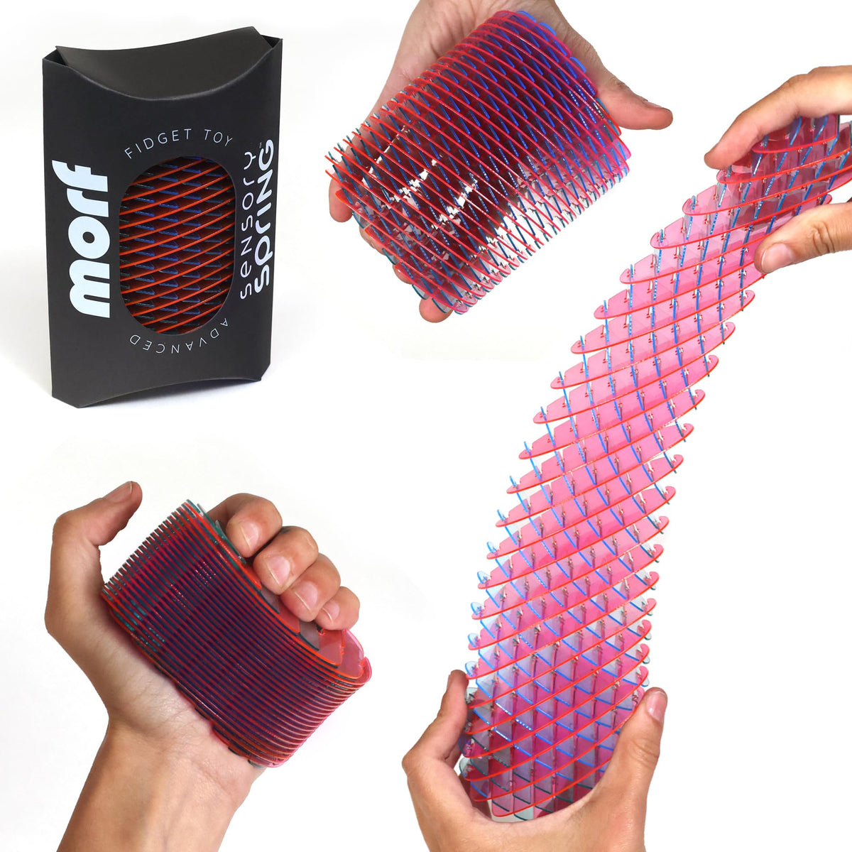 Morf Fidget Sensory Spring Berry bend and stretch for calm focus during study
