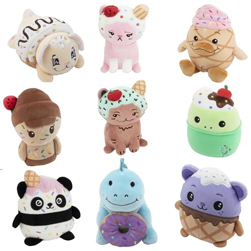 Moriah Elizabeth Ice Cream Bear plush, dessert-themed cuddle toy for playful unboxings.