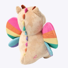 Moriah Elizabeth Rosie plush in hand shows portable comfort and whimsy