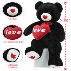 MorisMos Love Heart bear, bedroom scene, decorative display adding warmth to any space.