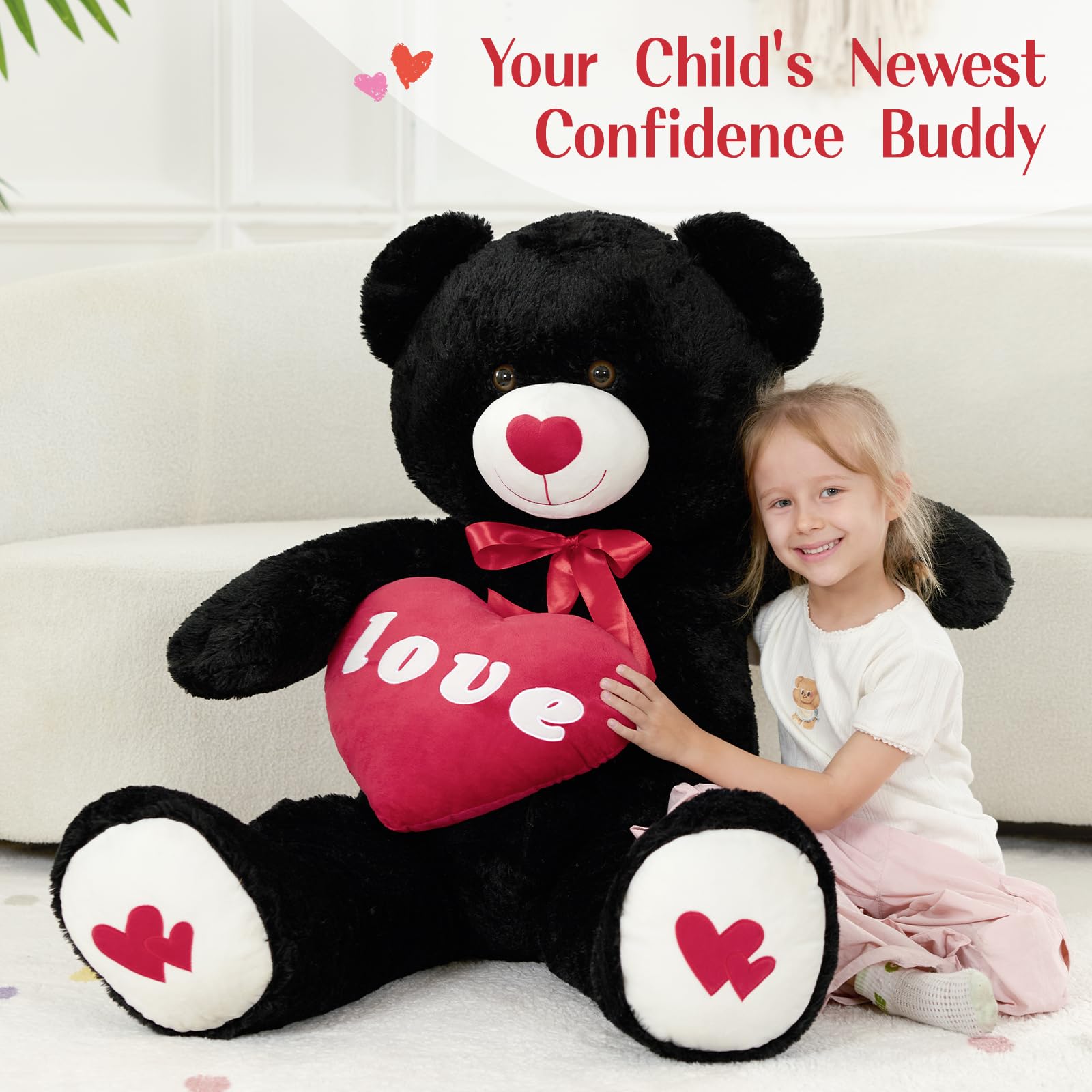 MorisMos Love Heart bear, face detail, irresistibly sweet expression for gifting.