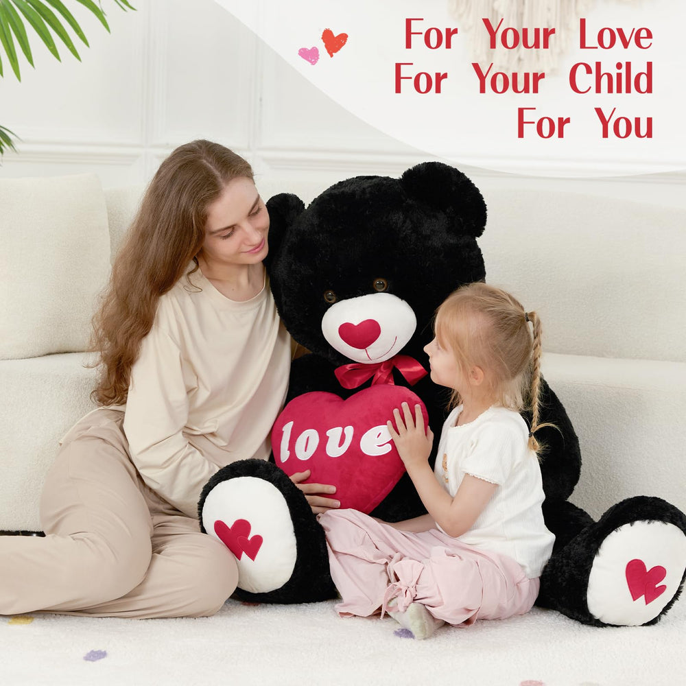 MorisMos Love Heart bear, side profile, oversized hug factor for cozy nights.