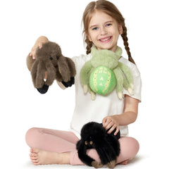 MorisMos 3-pack magnetic spider plush set for play and display.