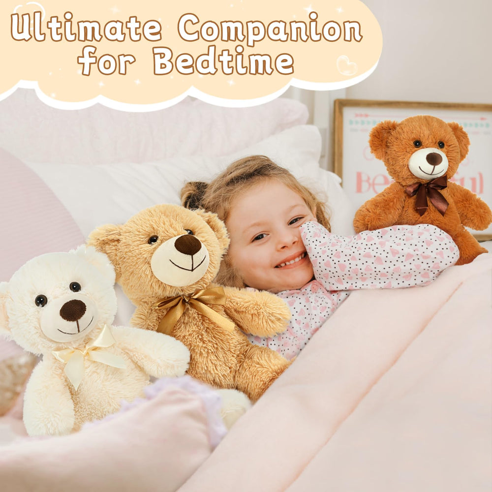MorisMos 14-inch bears arrive vacuum-packed and fluff up easily.