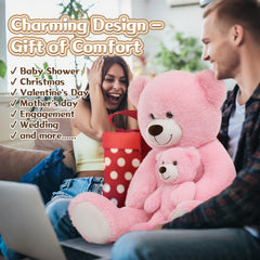 MorisMos baby shower decor teddy bear pink as adorable focal point