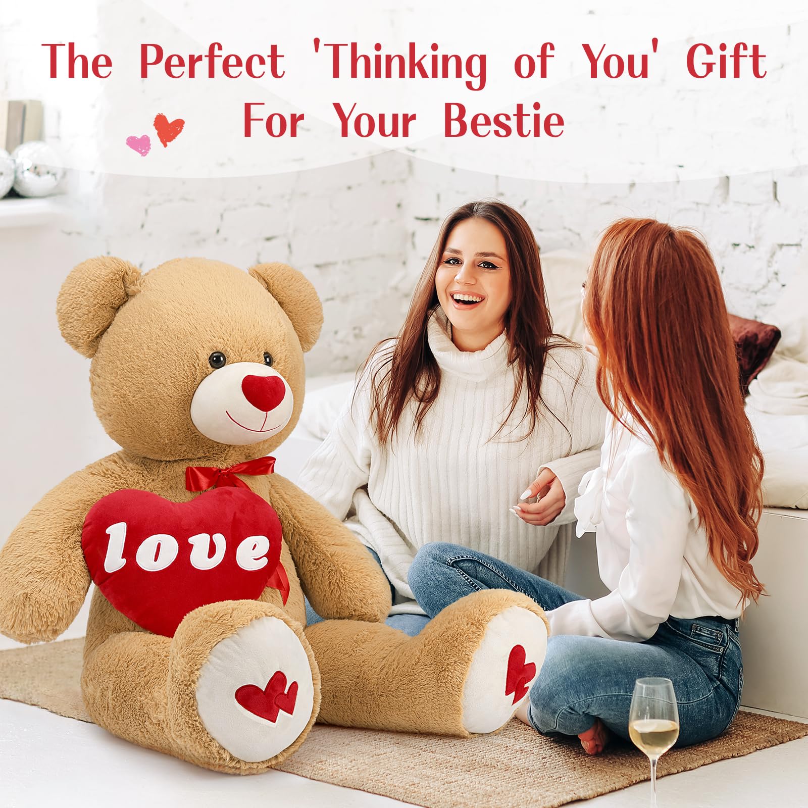 MorisMos bedroom decor giant teddy adds cozy focal point and soft texture