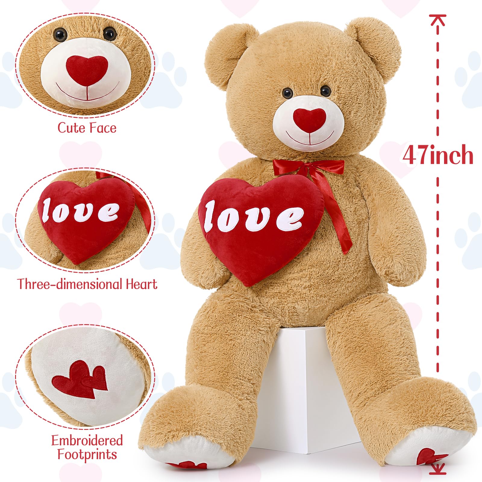 MorisMos brown giant teddy provides a warm centerpiece for any room