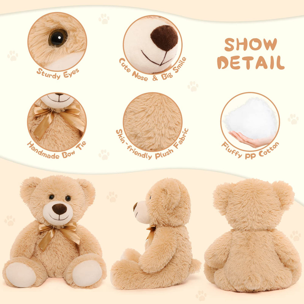 MorisMos 14in blue teddy bear ideal party favors and cuddle buddy.