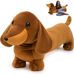 MorisMos dachshund plush giant 4ft, a cozy decorative companion.