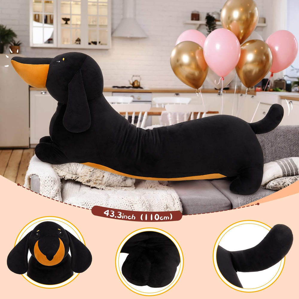 MorisMos dachshund plush with floppy ears and embroidered eyes