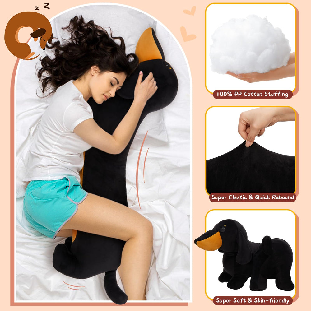 MorisMos dachshund plush perfect for car travel and comfort
