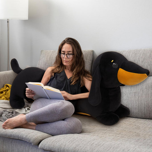MorisMos plush fabric emphasizes lifelike dachshund feel