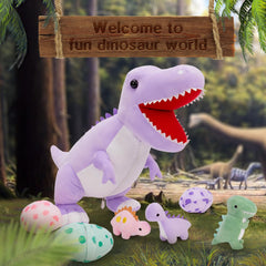 MorisMos baby green T-rex plush perfect for pretend adventures.