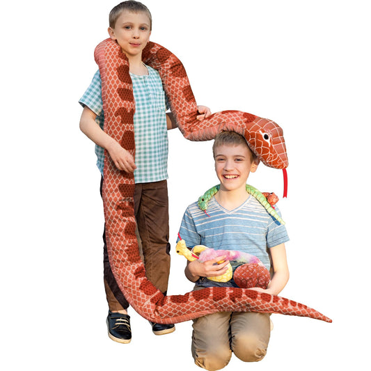 MorisMos giant snake mommy plush with babies, ideal for imaginative play.