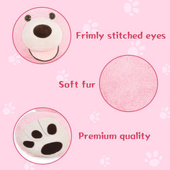 MorisMos soft plush fabric texture on 6ft teddy for relaxation