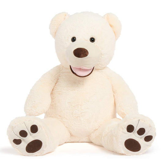 MorisMos giant teddy bear beige front view for cozy cuddles and room decor