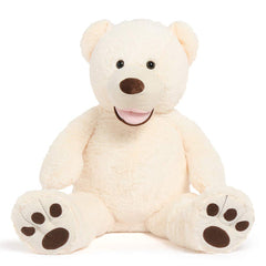 MorisMos giant teddy bear beige front view for cozy cuddles and room decor