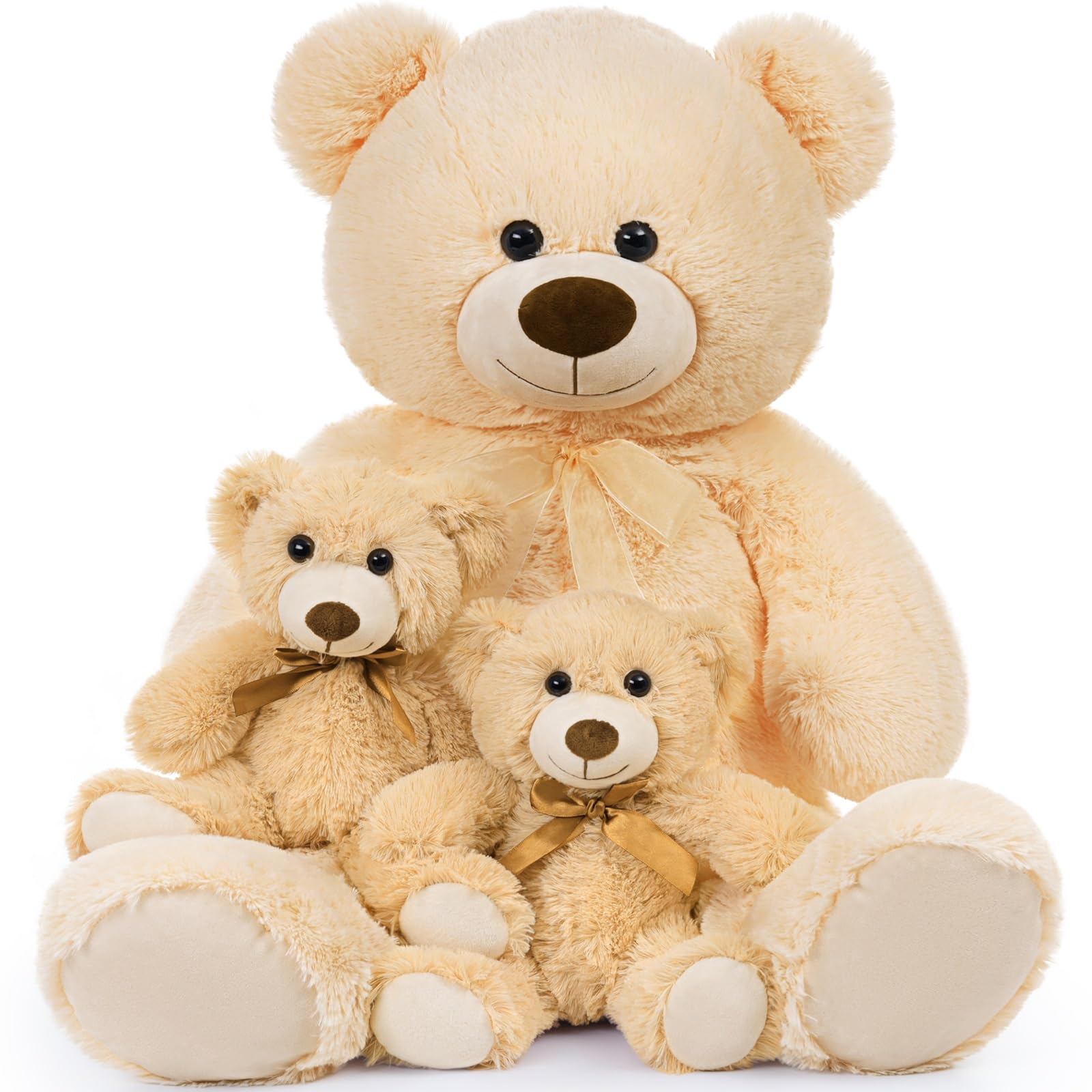 MorisMos bears packaged, ready for gifting with care instructions.