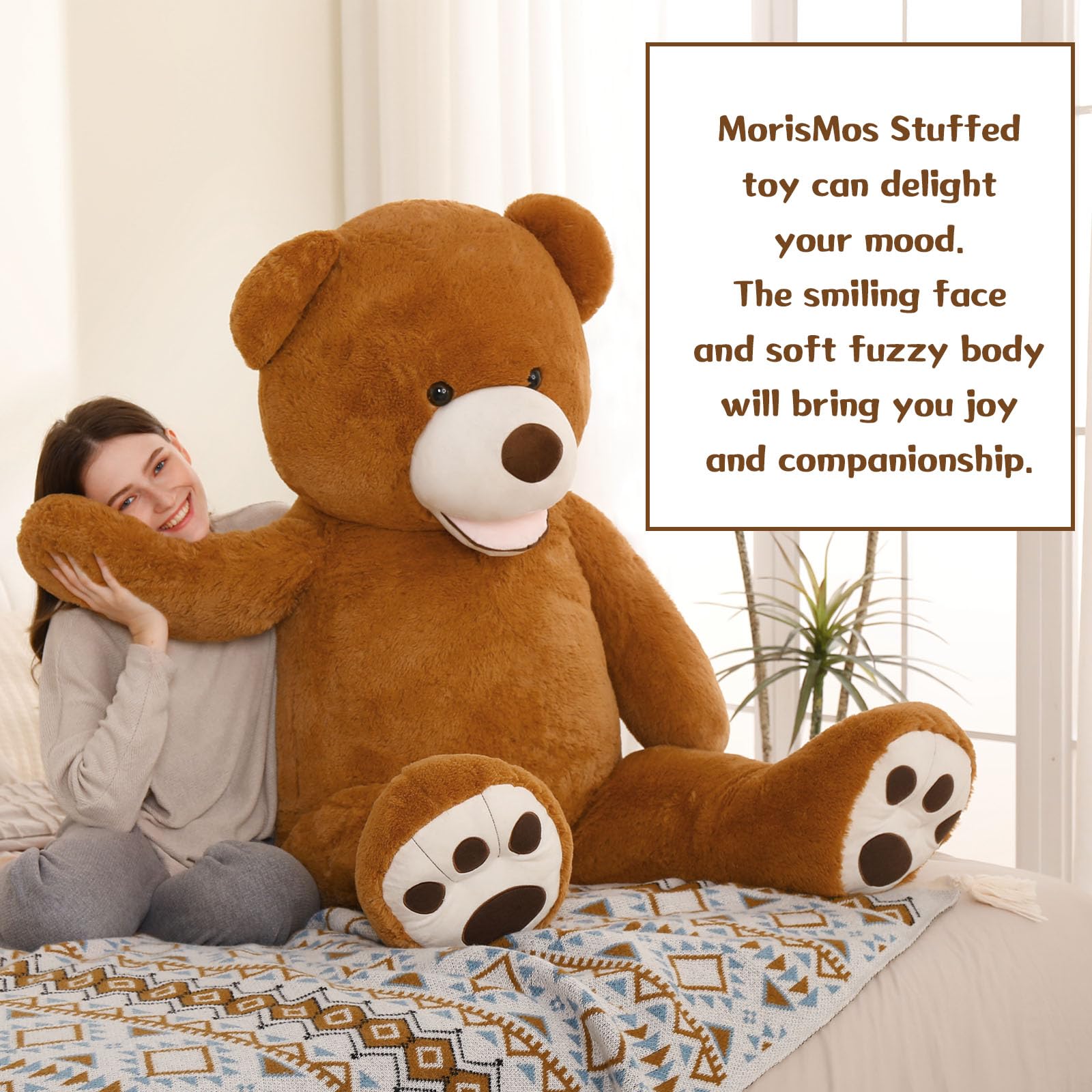 MorisMos giant teddy bear makes a thoughtful valentines gift.
