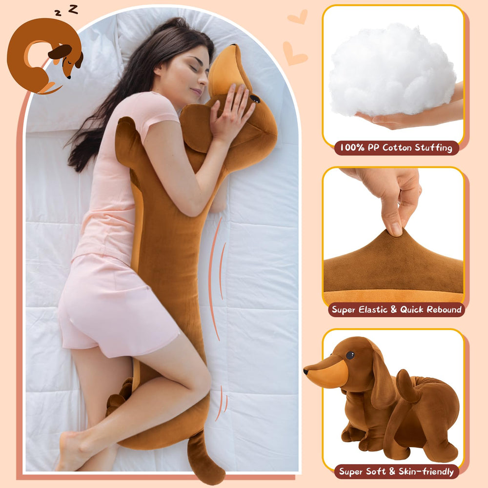 MorisMos large stuffed dachshund makes a thoughtful gift.