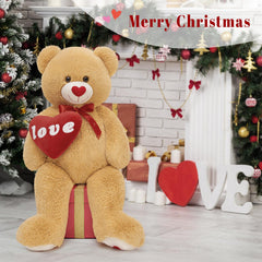 MorisMos Love Heart Red Giant Teddy Bear packaging shown as gift-ready option