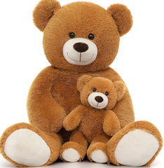 MorisMos giant teddy bear face close-up invites cozy nursery cuddles.