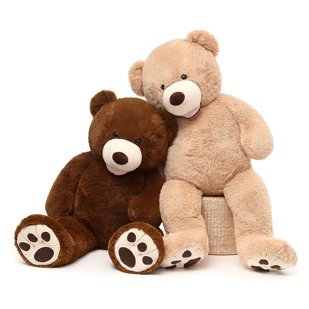 MorisMos Smile Giant Teddy Bear comforts kids during bedtime.