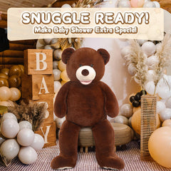 MorisMos Smile Giant Teddy Bear ships vacuum-sealed for safe protection.