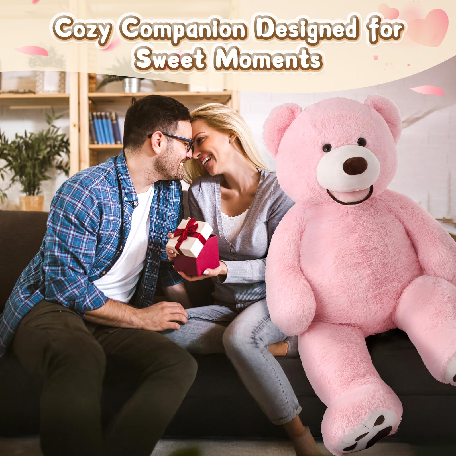 MorisMos bear displays big footprints for playful display and decor.