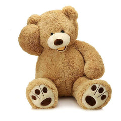 MorisMos Smiling Giant Teddy Bear face close-up, ultra-soft plush perfect for comforting hugs