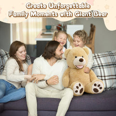 MorisMos Smiling Giant Teddy Bear 39-inch side view reveals impressive cuddly presence