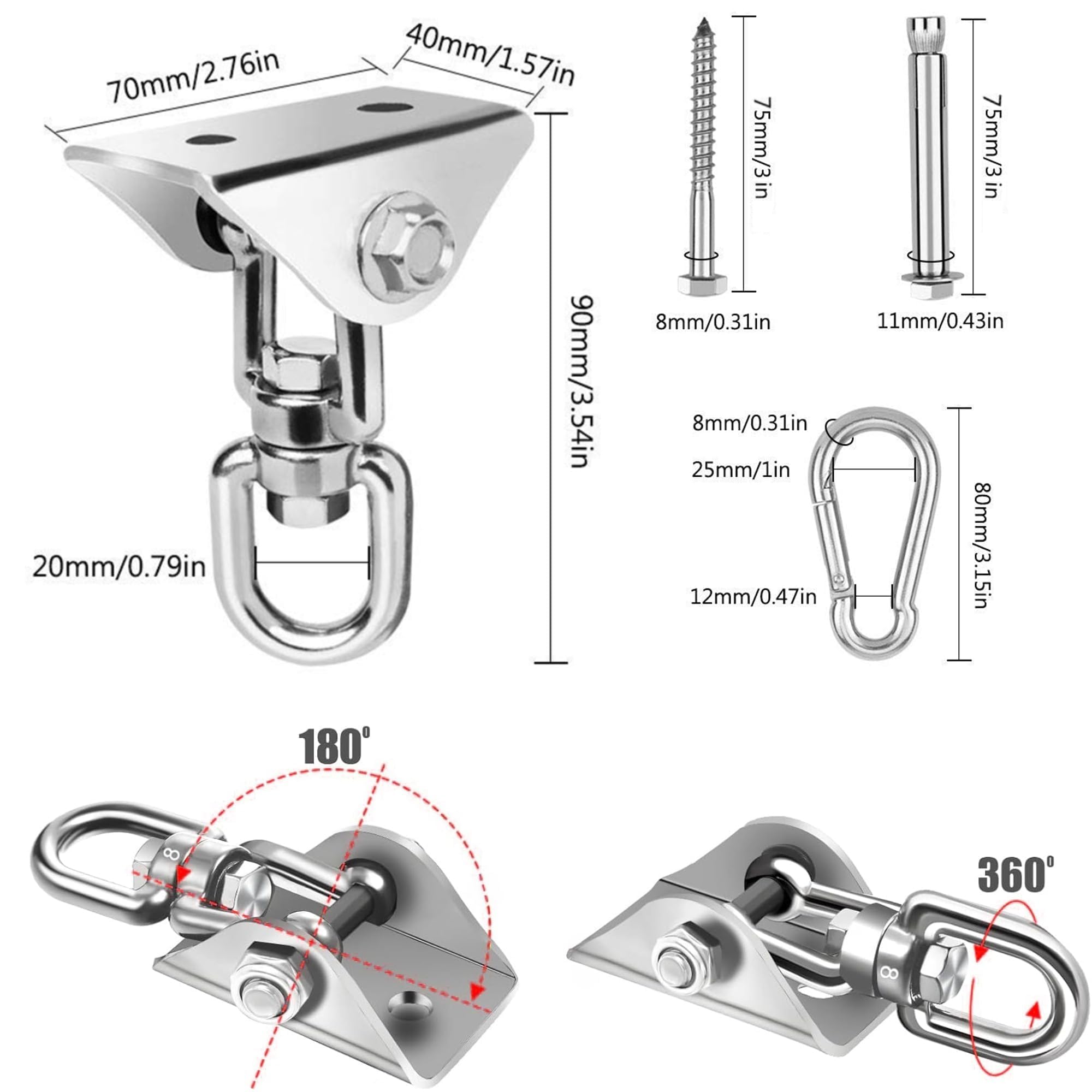 Mornihima heavy-duty brackets for porch and playground provide reliable outdoor installation.